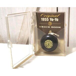 Duncan Black Super Yo-Yo Tournament Tops plus 1955 Original Trick Book Guide